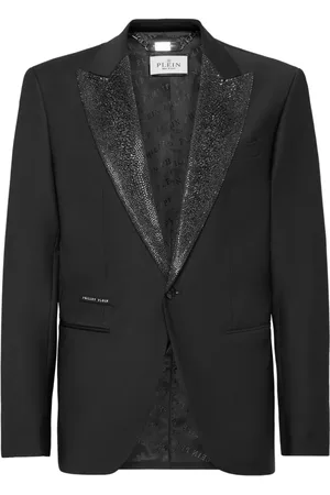 Philipp Plein Jassen, Heren, Zwart, L, Unieke heren blazer