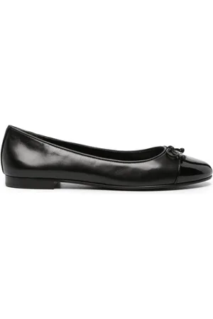 Tory Burch Schoenen, Dames, Zwart, 40 EU, Leer, Bow Ballerina Schoenen