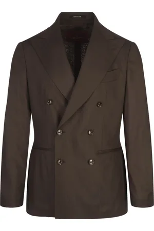 MONTECORE Jassen, Heren, Bruin, M, Wol, Bruine Wollen Jas