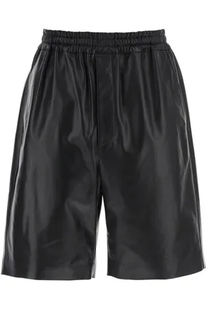 Jil Sander Korte broeken, Heren, Zwart, M, Leer, Chique Zwarte Shorts