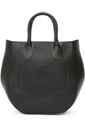 J.W.Anderson Tassen, Dames, Zwart, ONE Size, Leer, Small Punch Tote Bag