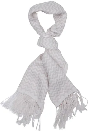 ELEVENTY Accessoires, Dames, , ONE Size, Linnen, Zig Zag Linnen Sjaal