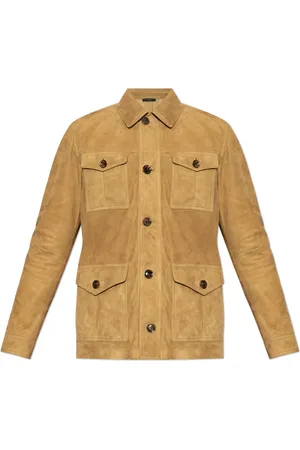 Tom Ford Jassen, Heren, , L, Suède, Suède Jas met Vier Zakken