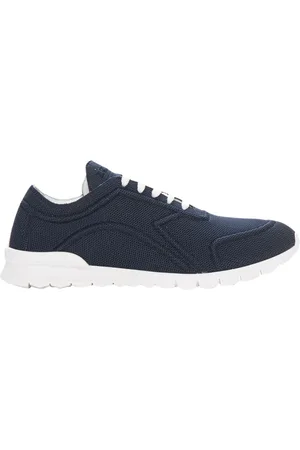 Kiton Schoenen, Heren, Blauw, 46 EU, Katoen, Canvas Sneakers met Antislipzool