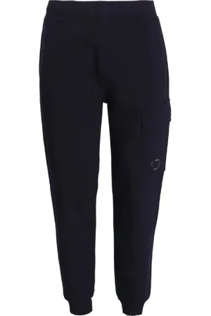 C.P. Company Broeken, Heren, Blauw, M, Diagonal Raised Fleece Lens Trainingsbroeken