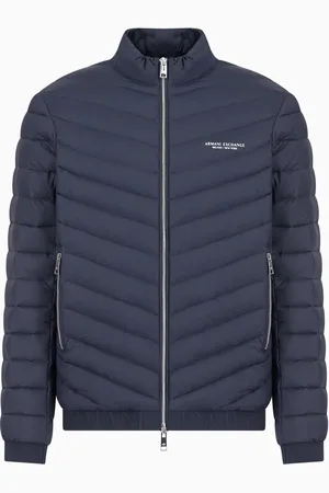 Armani Exchange Jassen, Heren, Blauw, XL, Stijlvolle Jas Jas