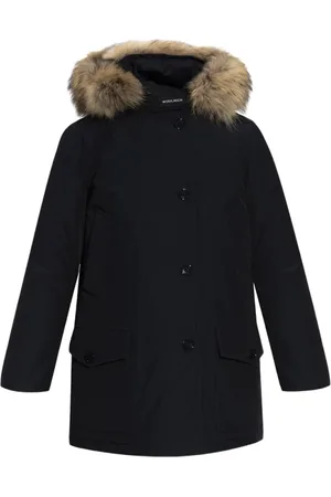 Woolrich Jassen, Dames, Blauw, XL, Hooded Down Jacket
