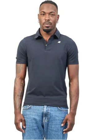K-Way Tops, Heren, Blauw, M, Katoen, Vincelle Polo Shirt met Korte Mouwen