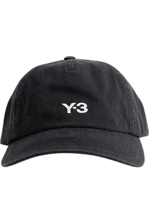Y-3 Accessoires, unisex, Zwart, ONE Size, Katoen, Geborduurde Pet met Logo aan de Voorkant