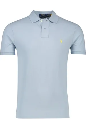 Ralph Lauren Tops, Heren, Blauw, XL, Katoen, Polo Shirt met Korte Mouwen