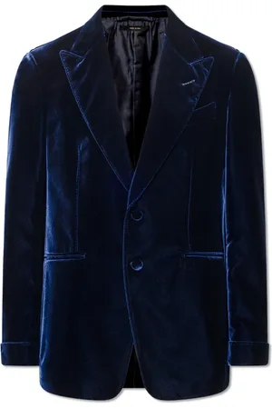 Tom Ford Pakken, Heren, Blauw, L, Fluid Velvet Shelton Cocktail Jasje