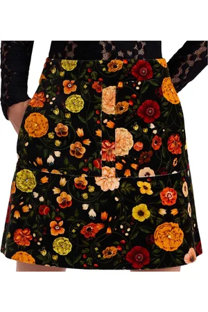 La DoubleJ Rokken, Dames, Veelkleurig, XL, Katoen, Retro Patch Pocket A-lijn Mini Rok