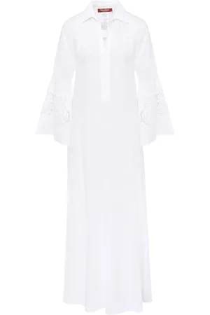 Max Mara Kleedjes, Dames, Wit, S, Elegante Strano Jurk