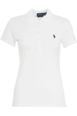 Ralph Lauren Tops, Dames, Wit, L, Katoen, Polo Shirt
