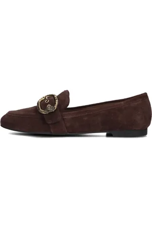 Kurt Geiger Schoenen, Dames, Bruin, 39 EU, Suède, Bruine suède loafers met strassgesp