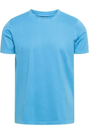 Paul & Shark Tops, Heren, Blauw, L, Katoen, Moon Badge Katoenen Jersey T-Shirt