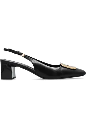 Tory Burch Schoenen, Dames, Zwart, 39 EU, Leer, Georgia Slingback Pumps