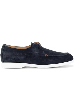 Kiton Schoenen, Heren, Blauw, 45 EU, Leer, Comfortabele leren mocassin