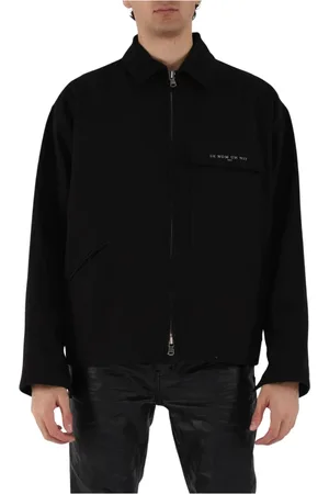 Ih Nom Uh Nit Jassen, Heren, Zwart, L, Denim, Canvas Maskerjas met Denim Details