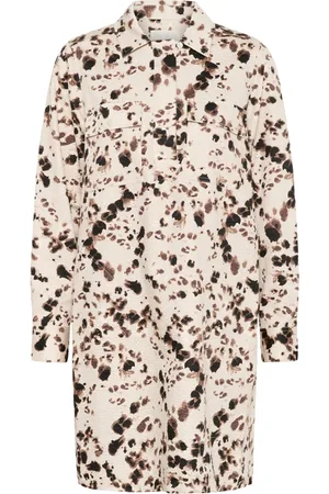 Part Two Kleedjes, Dames, Veelkleurig, XS, Jurken met luipaardprint