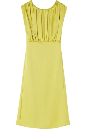 Jil Sander Kleedjes, Dames, Groen, S, Elegante Zwarte Midi Jurk