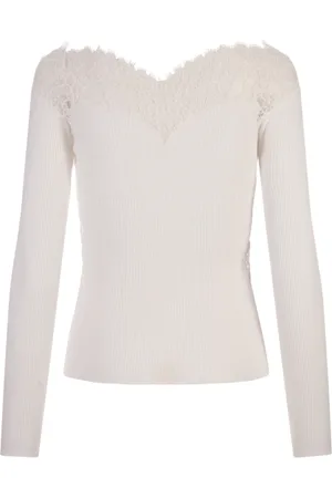 ERMANNO SCERVINO Truien, Dames, Wit, S, Katoen, Blouses