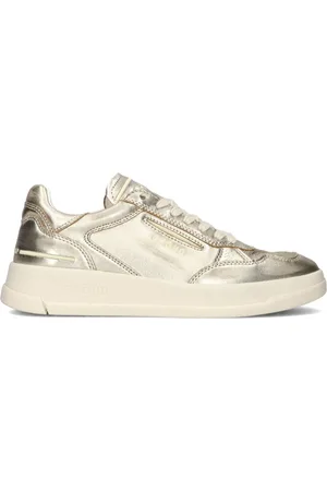Ghoud Schoenen, Dames, Geel, 38 EU, Leer, Gouden lage damessneakers