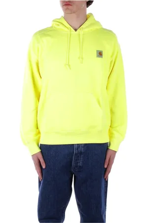 Carhartt Sweatshirts & Hoodies, Heren, Geel, S, Katoen, Iconic Logo Hoodie Sweater