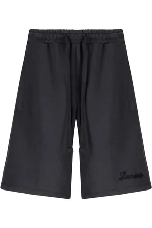 LANEUS Korte broeken, Heren, Zwart, XL, Katoen, Shorts in katoenen felpa