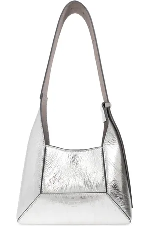 Jimmy Choo Tassen, Dames, Grijs, ONE Size, Leer, Schoudertas Diamond Small