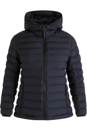 Peak Performance Jassen, Dames, Zwart, M, Leer, Casual Gewatteerde Voering