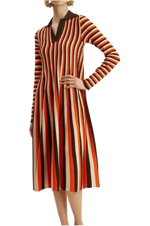La DoubleJ Kleedjes, Dames, Veelkleurig, XS, Roman Holiday Gebreide Jurk