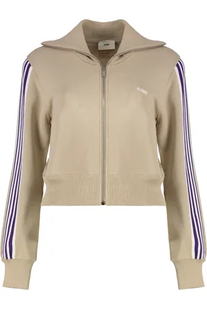 Autry Sweatshirts & Hoodies, Dames, , M, Geribbelde Viscose Gebreide Jas met Zakken