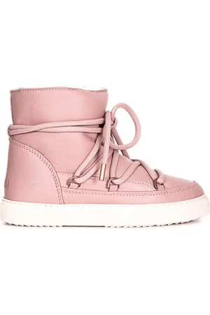 INUIKII Schoenen, Dames, Roze, 39 EU, Leer, Leren Sneeuw Winterlaarzen