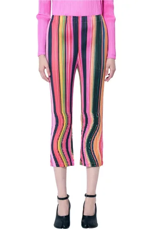 Issey Miyake Broeken, Dames, Veelkleurig, XL, Polyester, Pleated Warp Pants