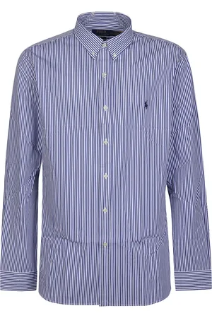 Ralph Lauren Overhemden, Heren, Blauw, 2Xl, Katoen, Sportshirt met Lange Mouwen