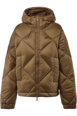 K-Way Jassen, Heren, Bruin, L, Polyester, Bruine gewatteerde donsjas