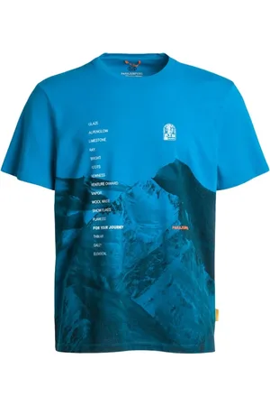 Parajumpers Tops, Heren, Blauw, L, Katoen, Katoenen Jersey T-shirt, Limestone