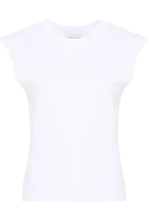 Paco rabanne Tops, Dames, Wit, M, Katoen, Sleeveless Tops