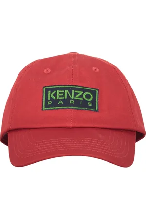 Kenzo Accessoires, Heren, Rood, ONE Size, Katoen, Katoenen Baseballpet met Logo aan de Voorkant