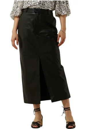 Ibana Rokken, Dames, Zwart, L, Leer, Leren Kokerrok
