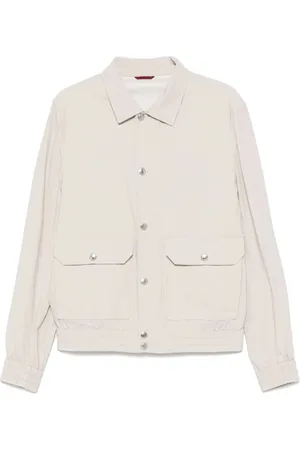 Brunello Cucinelli Jassen, Heren, , L, Katoen, Stijlvolle Katoenen Jas voor Mannen