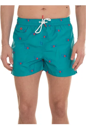 Kiton Badkleding, Heren, Veelkleurig, M, Polyester, Logo Boardshort met Stretch Tailleband