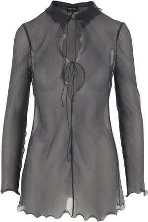Giorgio Armani Blouses & Shirts, Dames, Zwart, M, Zwarte Overhemden voor Mannen