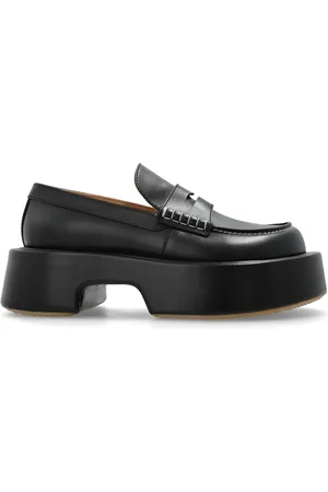 J.W.Anderson Schoenen, Dames, Zwart, 40 EU, Leer, Platform Zwarte Leren Loafers