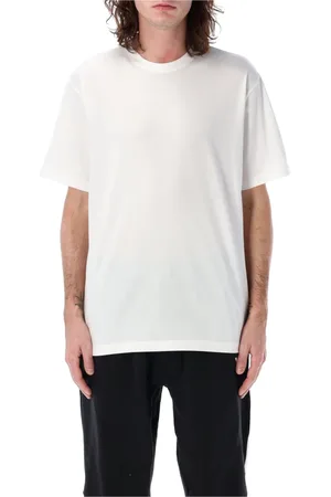 Y-3 Tops, Heren, Wit, M, Katoen, Graphic Katoenen T-Shirt