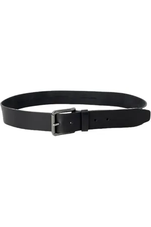 HUGO BOSS Accessoires, Heren, Zwart, 90 CM, Leer, Metalen Riem met Gespsluiting