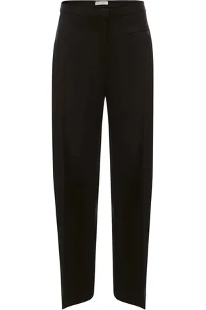 J.W.Anderson Broeken, Dames, Zwart, XS, Wol, Rechte Pijp Formele Broek