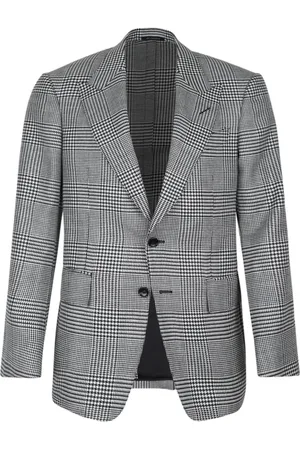 Tom Ford Jassen, Heren, Grijs, XL, Prince Of Wales Shelton Jacket