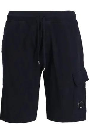 C.P. Company Korte broeken, Heren, Zwart, M, Cargo Lens Shorts voor Mannen